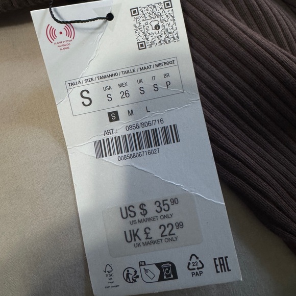 Zara Flared Ribbed Pants - Picture 4 of 4